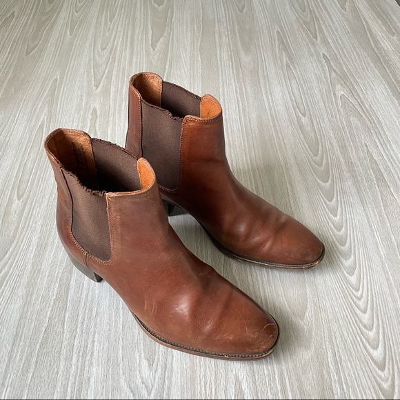 Frye Shoes - Frye Cognac Dara Chelsea Ankle Bootie